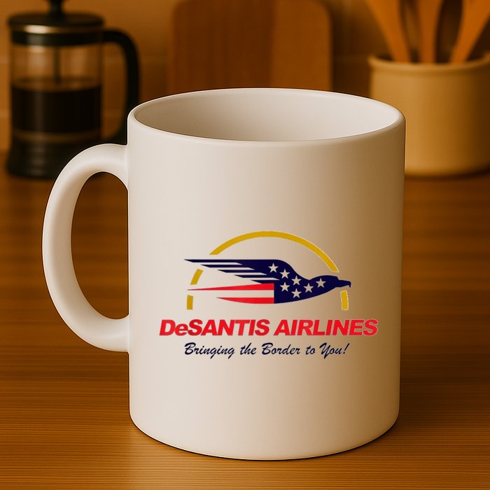 DeSantis Airlines Funny Political Meme DeSantis Airlines Ron DeSantis Mug