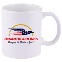 DeSantis Airlines Funny Political Meme DeSantis Airlines Ron DeSantis 11oz C Handle Ceramic Mug