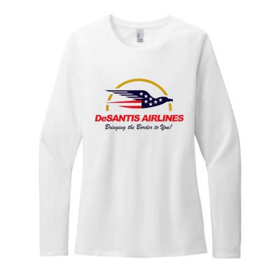 DeSantis Airlines Funny Political Meme DeSantis Airlines Ron DeSantis Womens CVC Long Sleeve Shirt