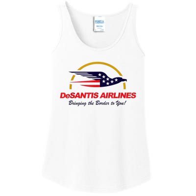 DeSantis Airlines Funny Political Meme DeSantis Airlines Ron DeSantis Ladies Essential Tank