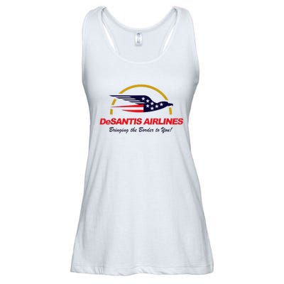 DeSantis Airlines Funny Political Meme DeSantis Airlines Ron DeSantis Ladies Essential Flowy Tank