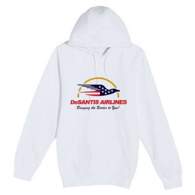 DeSantis Airlines Funny Political Meme DeSantis Airlines Ron DeSantis Premium Pullover Hoodie