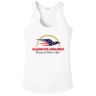 DeSantis Airlines Funny Political Meme DeSantis Airlines Ron DeSantis Ladies PosiCharge Competitor Racerback Tank