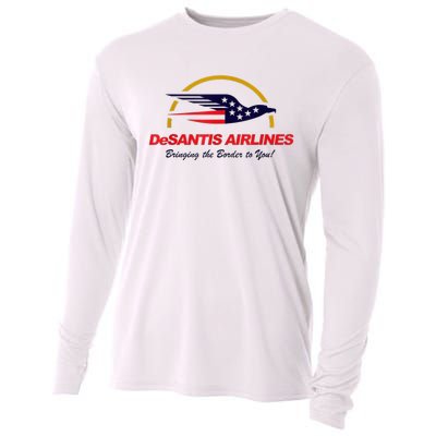 DeSantis Airlines Funny Political Meme DeSantis Airlines Ron DeSantis Cooling Performance Long Sleeve Crew