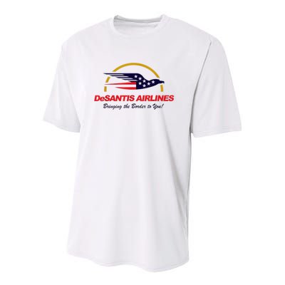 DeSantis Airlines Funny Political Meme DeSantis Airlines Ron DeSantis Youth Performance Sprint T-Shirt