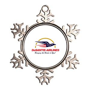 DeSantis Airlines Funny Political Meme DeSantis Airlines Ron DeSantis Metallic Star Ornament