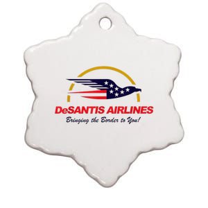 DeSantis Airlines Funny Political Meme DeSantis Airlines Ron DeSantis Ceramic Star Ornament