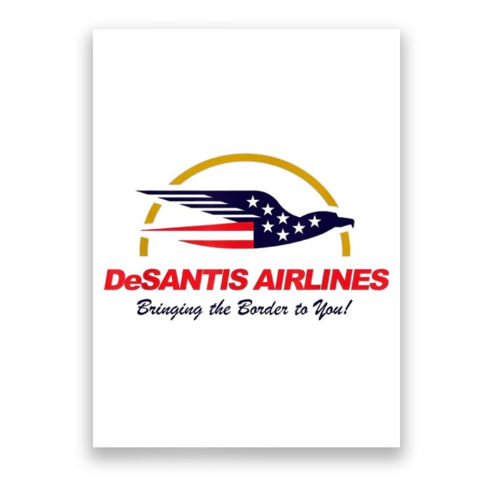 DeSantis Airlines Funny Political Meme DeSantis Airlines Ron DeSantis Poster