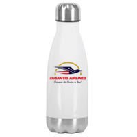 DeSantis Airlines Funny Political Meme DeSantis Airlines Ron DeSantis Stainless Steel Insulated Water Bottle