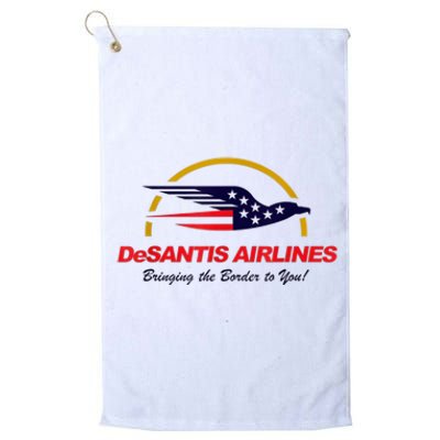 DeSantis Airlines Funny Political Meme DeSantis Airlines Ron DeSantis Platinum Collection Golf Towel