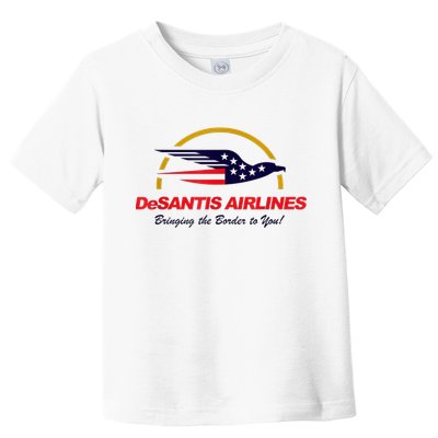 DeSantis Airlines Funny Political Meme DeSantis Airlines Ron DeSantis Toddler T-Shirt