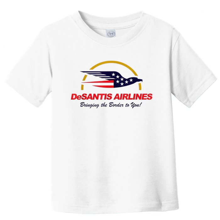 DeSantis Airlines Funny Political Meme DeSantis Airlines Ron DeSantis Toddler T-Shirt