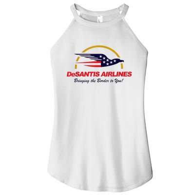 DeSantis Airlines Funny Political Meme DeSantis Airlines Ron DeSantis Women's Perfect Tri Rocker Tank