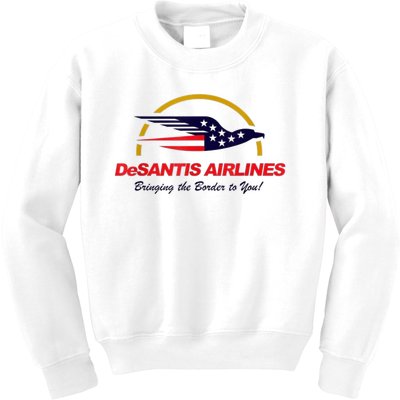 DeSantis Airlines Funny Political Meme DeSantis Airlines Ron DeSantis Kids Sweatshirt