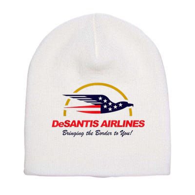 DeSantis Airlines Funny Political Meme DeSantis Airlines Ron DeSantis Short Acrylic Beanie