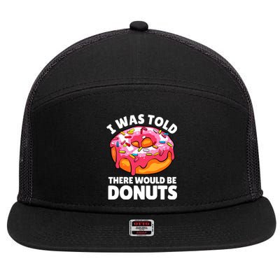 Donut Art For Women Doughnut Novelty Lover Donut 7 Panel Mesh Trucker Snapback Hat