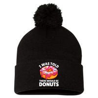 Donut Art For Women Doughnut Novelty Lover Donut Pom Pom 12in Knit Beanie