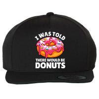 Donut Art For Women Doughnut Novelty Lover Donut Wool Snapback Cap