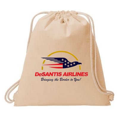 DeSantis Airlines Funny Political Meme Ron DeSantis Drawstring Bag