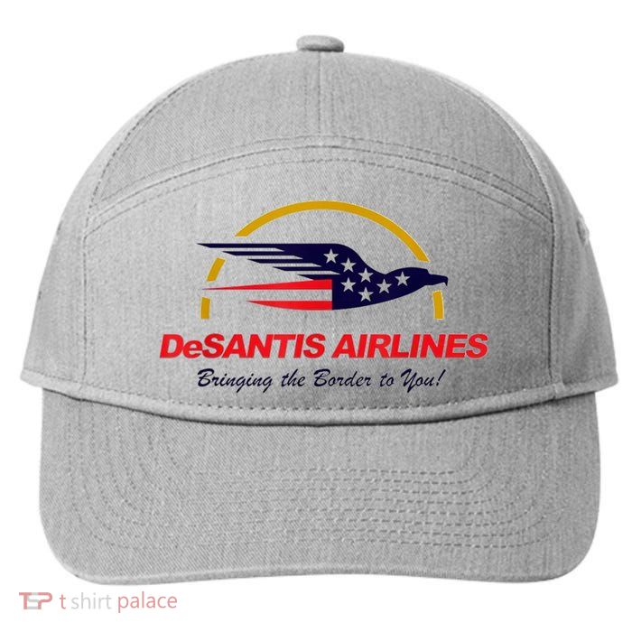 DeSantis Airlines Funny Political Meme Ron DeSantis 7-Panel Snapback Hat