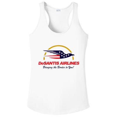 DeSantis Airlines Funny Political Meme Ron DeSantis Ladies PosiCharge Competitor Racerback Tank