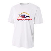 DeSantis Airlines Funny Political Meme Ron DeSantis Youth Performance Sprint T-Shirt