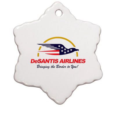 DeSantis Airlines Funny Political Meme Ron DeSantis Ceramic Star Ornament