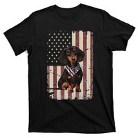 Dachshund American Flag Bandana 4th Of July Gifts T-Shirt