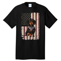 Dachshund American Flag Bandana 4th Of July Gifts Tall T-Shirt