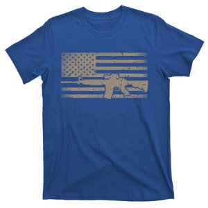 Distressed American Flag Ar15 Gift For Gun Lovers Ar15 Gift T-Shirt