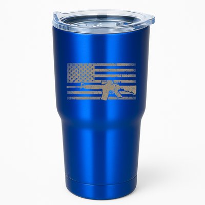 Distressed American Flag Ar15 Gift For Gun Lovers Ar15 Gift Tumbler