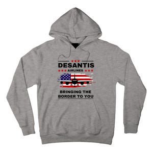 DeSantis Airlines Funny Political Meme Ron DeSantis USA Flag Tall Hoodie