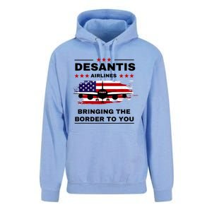 DeSantis Airlines Funny Political Meme Ron DeSantis USA Flag Unisex Surf Hoodie