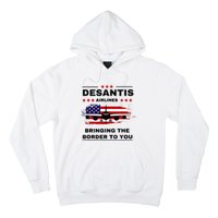 DeSantis Airlines Funny Political Meme Ron DeSantis USA Flag Hoodie