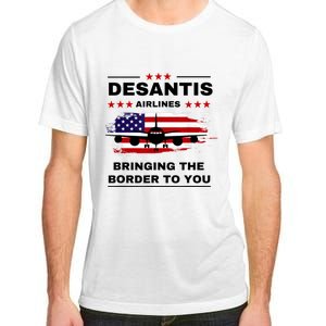 DeSantis Airlines Funny Political Meme Ron DeSantis USA Flag Adult ChromaSoft Performance T-Shirt