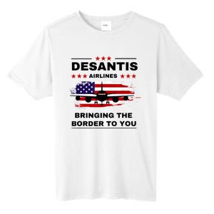 DeSantis Airlines Funny Political Meme Ron DeSantis USA Flag Tall Fusion ChromaSoft Performance T-Shirt