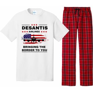 DeSantis Airlines Funny Political Meme Ron DeSantis USA Flag Pajama Set