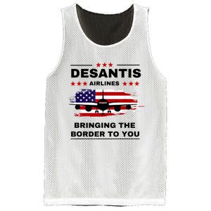 DeSantis Airlines Funny Political Meme Ron DeSantis USA Flag Mesh Reversible Basketball Jersey Tank