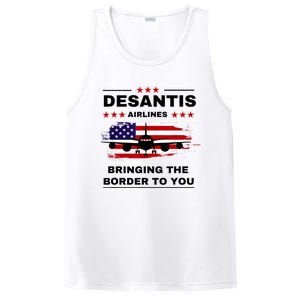 DeSantis Airlines Funny Political Meme Ron DeSantis USA Flag PosiCharge Competitor Tank