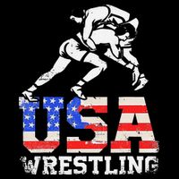 Distressed American Flag USA Wrestling Wrestler Wrestle  Kids Hoodie