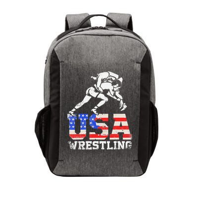 Distressed American Flag USA Wrestling Wrestler Wrestle  Vector Backpack