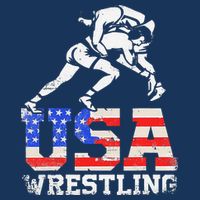 Distressed American Flag USA Wrestling Wrestler Wrestle  Infant Baby Jersey Bodysuit
