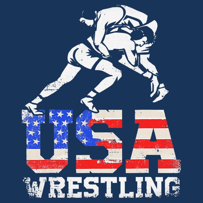 Distressed American Flag USA Wrestling Wrestler Wrestle  Infant Baby Jersey Bodysuit