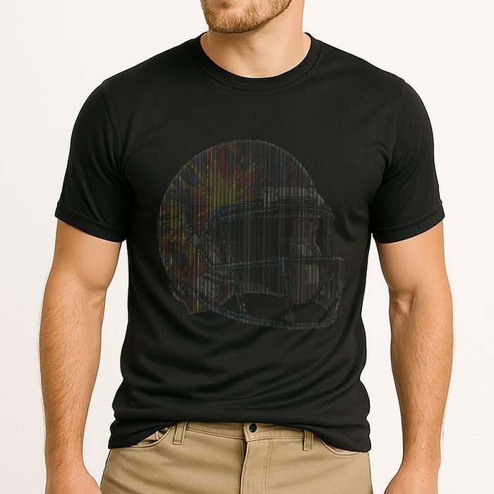 Dynamic American Football Helmet Cooling Performance Crew T-Shirt