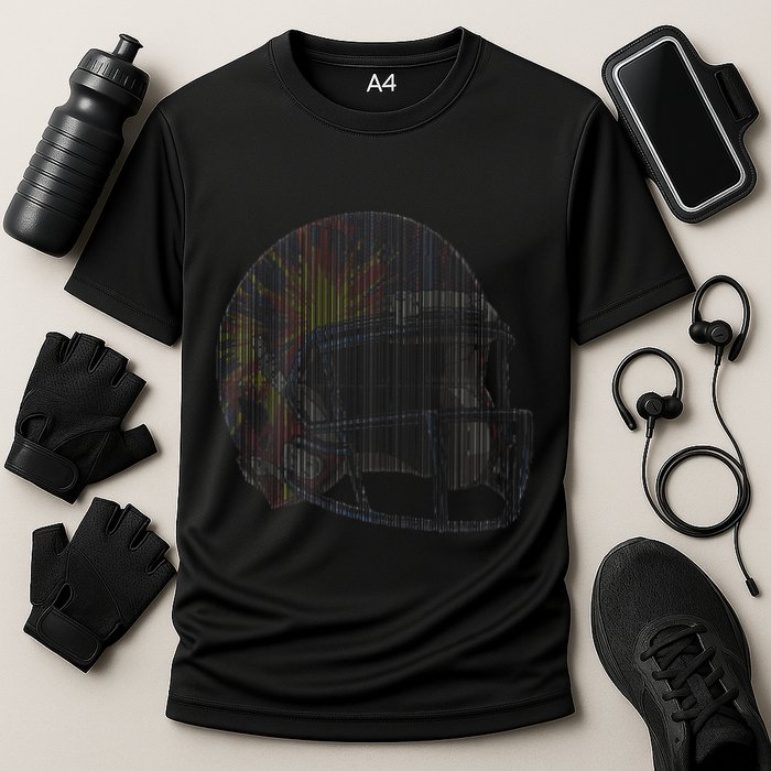 Dynamic American Football Helmet Cooling Performance Crew T-Shirt