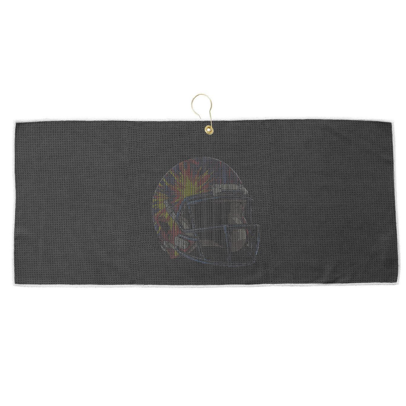 Dynamic American Football Helmet Large Microfiber Waffle Golf Towel
