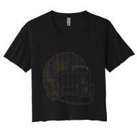 Dynamic American Football Helmet Women's Crop Top Tee