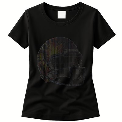Dynamic American Football Helmet Womens T-Shirt
