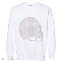 Dynamic American Football Helmet Garment-Dyed Sweatshirt