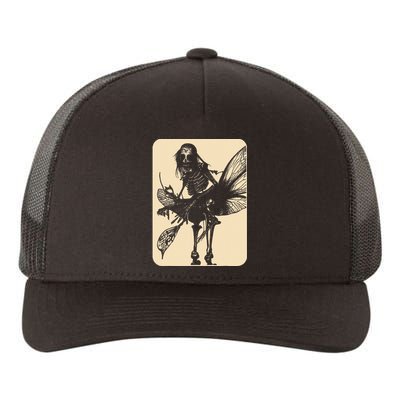 Dark Art Fairycore Butterfly Skeleton Yupoong Adult 5-Panel Trucker Hat